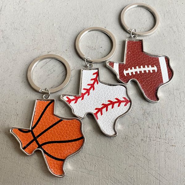 leather keychain creative football baseball sports pendant keychain car key ring key chains, Silver
leather keychain creative football baseball sports pendant keychain car key ring key chains, Silver