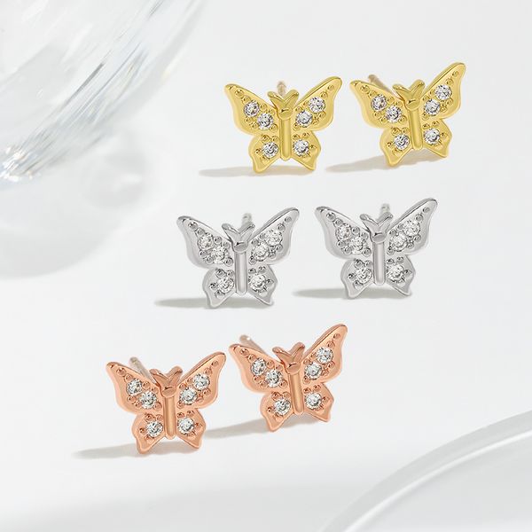 stud earrings s925 silver sterling silver women's stud earrings designer shiny crystal butterfly hypoallergenic earrings simple luxury, Golden;silver
stud earrings s925 silver sterling silver women's stud earrings designer shiny crystal butterfly hypoallergenic earrings simple luxury, Golden;silver
