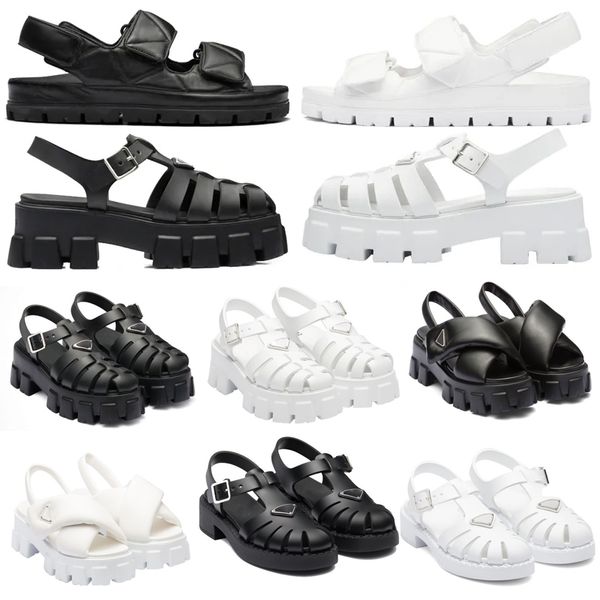 designer lady leather sandals rubber sandal womens fisherman platform slides triangle metal logo slippers retro beach loafers round toe sand, Black
designer lady leather sandals rubber sandal womens fisherman platform slides triangle metal logo slippers retro beach loafers round toe sand, Black
