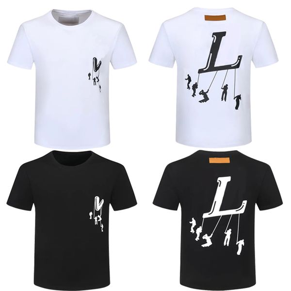 2024 mens designer t shirt fashion brand designer men black tshirts short sleeve women's casual shorts, White;black