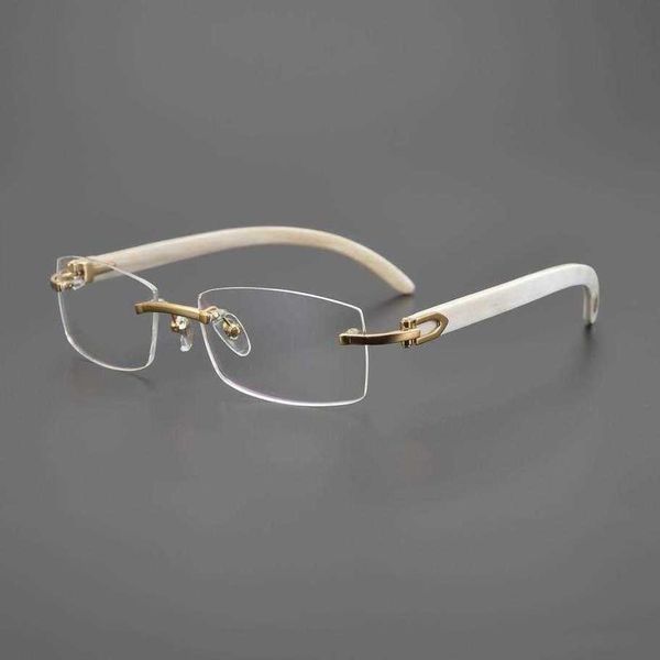2023 new luxury designer sunglasses kajia series men's high-end natural ox angle myopia lens business frameless eye frame, White;black
2023 new luxury designer sunglasses kajia series men's high-end natural ox angle myopia lens business frameless eye frame, White;black