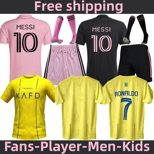 23/24 messis inter miamis home away third away fans player version mens kids football kits sets ronaldos ai nassrs football shirts cr7s, Black;yellow
23/24 messis inter miamis home away third away fans player version mens kids football kits sets ronaldos ai nassrs football shirts cr7s, Black;yellow