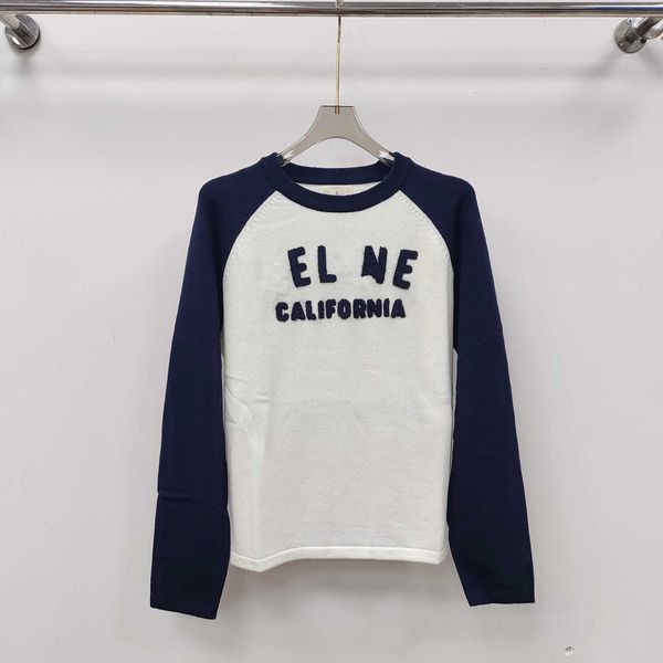 women's clothing home sticker letter women's sweater autumn and winter new color contrast raglan sleeve sleeves knitted top, White;black 
women's clothing home sticker letter women's sweater autumn and winter new color contrast raglan sleeve sleeves knitted top, White;black