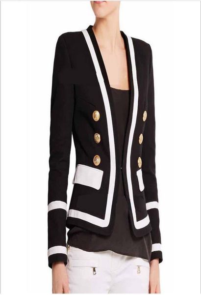 new style original design women039s doublebreasted classic blazer slim jacket metal buckles blazer contrast color 9341888, White;black
new style original design women039s doublebreasted classic blazer slim jacket metal buckles blazer contrast color 9341888, White;black