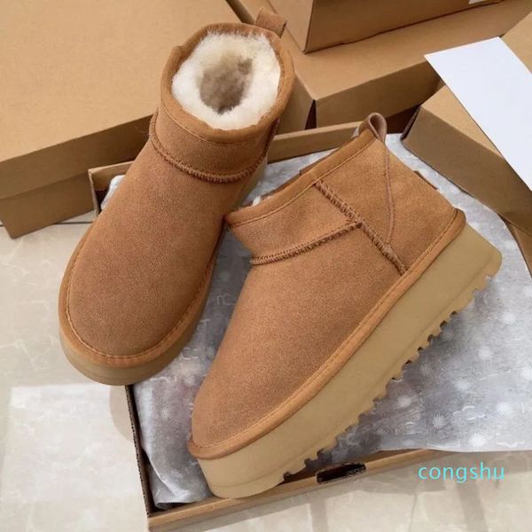 classic mini platform snow winter ankle boots for women thick bottom genuine leather warm fluffy booties with fur size 35-43 uggity, Black;grey
classic mini platform snow winter ankle boots for women thick bottom genuine leather warm fluffy booties with fur size 35-43 uggity, Black;grey