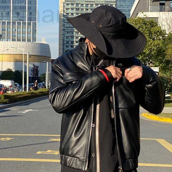 men's fur & faux designer wdf2022 winter new haining p family genuine leather thickened cotton jacket standing collar motorcycle short, Black
men's fur & faux designer wdf2022 winter new haining p family genuine leather thickened cotton jacket standing collar motorcycle short, Black