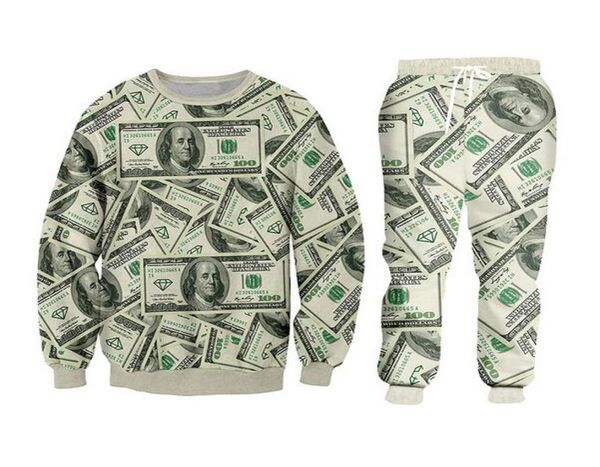 new men womens couple 100 dollar 3d print crewneck sweatshirt pants autumn winter tracksuit2952681, Gray
new men womens couple 100 dollar 3d print crewneck sweatshirt pants autumn winter tracksuit2952681, Gray