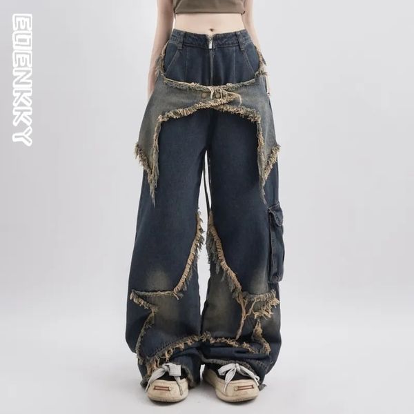 women's jeans vintage streetwear star patch jean y2k grunge distressed patchwork oversized wide leg denim pants female retro trousers 2, Blue
women's jeans vintage streetwear star patch jean y2k grunge distressed patchwork oversized wide leg denim pants female retro trousers 2, Blue