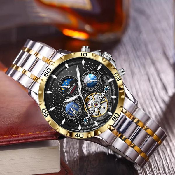wristwatches glenaw mechanical watches men calendar week moon phase automatic business wristwatch waterproof earth watch 230802, Slivery;brown
wristwatches glenaw mechanical watches men calendar week moon phase automatic business wristwatch waterproof earth watch 230802, Slivery;brown