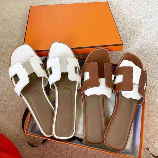 chypre slides luxury designer slider platform chypre slippers women's mules slides h letter sandals classic fashion outdoor flat leathe, Black