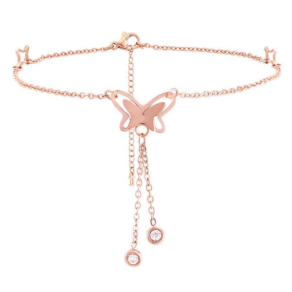 simple steel butterfly feet chain 18k rose gold women's zircon summer fashion beach footwear, Red;blue
simple steel butterfly feet chain 18k rose gold women's zircon summer fashion beach footwear, Red;blue