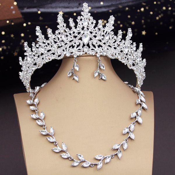 wedding jewelry sets luxury leaves crystal bridal set fashion earrings necklaces with tiaras bride prom crown 230803, Slivery;golden
wedding jewelry sets luxury leaves crystal bridal set fashion earrings necklaces with tiaras bride prom crown 230803, Slivery;golden