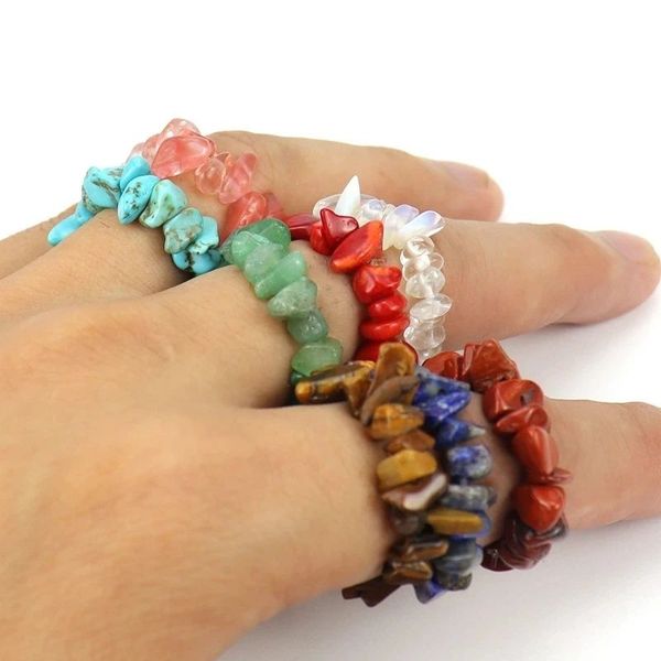 elastic natural gem stone rings irregular crystal stretch chip beads nuggets ring quartz wristband for women, Golden;silver
elastic natural gem stone rings irregular crystal stretch chip beads nuggets ring quartz wristband for women, Golden;silver