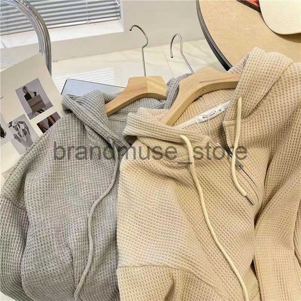 women's hoodies sweatshirts hoodie woman y2k waffle outer sleeve female autumn and winter loose hundred tide zipper cardigan sweater fe, Black
women's hoodies sweatshirts hoodie woman y2k waffle outer sleeve female autumn and winter loose hundred tide zipper cardigan sweater fe, Black