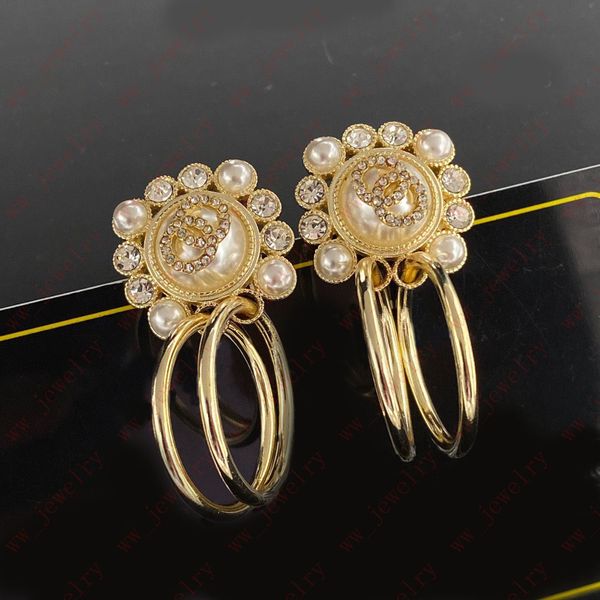 luxury zircon pearl crystal flower two circle pendants for ladies charm earrings, designer valentine's day, christmas, gifts, Golden
luxury zircon pearl crystal flower two circle pendants for ladies charm earrings, designer valentine's day, christmas, gifts, Golden