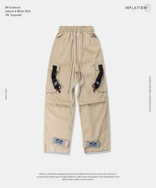 men039s pants cargo autumn and winter personality threedimensional pocket reflective magic stickers beam loose casual overalls5021646, Black
men039s pants cargo autumn and winter personality threedimensional pocket reflective magic stickers beam loose casual overalls5021646, Black