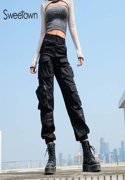 sweetown black cargo pants women fashion 2019 pockets patchwork hippie trousers fake zipper woven high waist streetwear pants v1919831485, Black;white
sweetown black cargo pants women fashion 2019 pockets patchwork hippie trousers fake zipper woven high waist streetwear pants v1919831485, Black;white