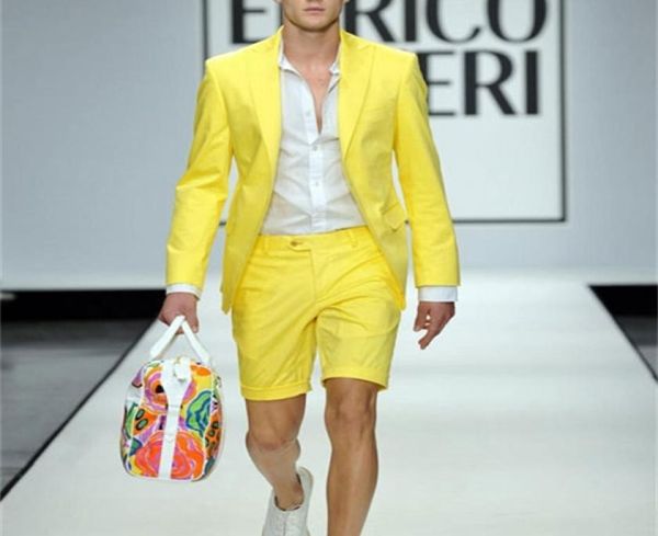 yellow men suits with short pants 2 piecejacketpanttie summer stylish wedding prom casual style slim groom tuxedos blazer x0607954716, White;black
yellow men suits with short pants 2 piecejacketpanttie summer stylish wedding prom casual style slim groom tuxedos blazer x0607954716, White;black