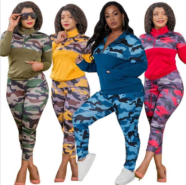 t026 casual women camouflage patchwork tracksuits outfits lady big size turndown collar zipper pullover sport pants two piece set8688573, Gray
t026 casual women camouflage patchwork tracksuits outfits lady big size turndown collar zipper pullover sport pants two piece set8688573, Gray