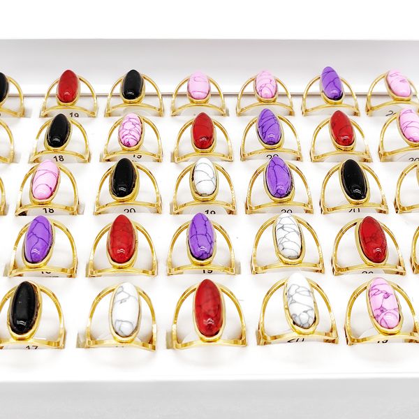 10/20/50pcs trendy nature stone vintage gold plated stainless steel fashion gold plated ring for woman man charm finger jewelry wholesale, Slivery;golden
10/20/50pcs trendy nature stone vintage gold plated stainless steel fashion gold plated ring for woman man charm finger jewelry wholesale, Slivery;golden