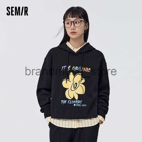 women's hoodies sweatshirts semir sweatshirt women flower print bottom hoodie sweet wind gentle 2023 spring girls loose shoulder hooded, Black
women's hoodies sweatshirts semir sweatshirt women flower print bottom hoodie sweet wind gentle 2023 spring girls loose shoulder hooded, Black