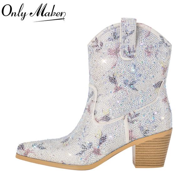 boots onlymaker women pointed toe ankle boots silver glitter bling gorgeous western cowgirl boots 230803, Black
boots onlymaker women pointed toe ankle boots silver glitter bling gorgeous western cowgirl boots 230803, Black