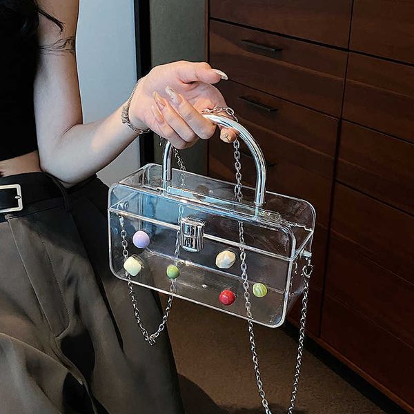 spring and summer new women's bag fashion simple transparent chain crossbody handbag small square bag 0809
spring and summer new women's bag fashion simple transparent chain crossbody handbag small square bag 0809