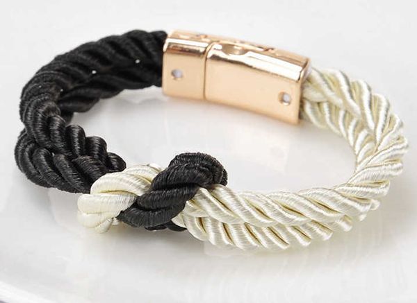 fashion bracelets trend versatile woven rope personalized iron magnet bracelet, Golden;silver
fashion bracelets trend versatile woven rope personalized iron magnet bracelet, Golden;silver