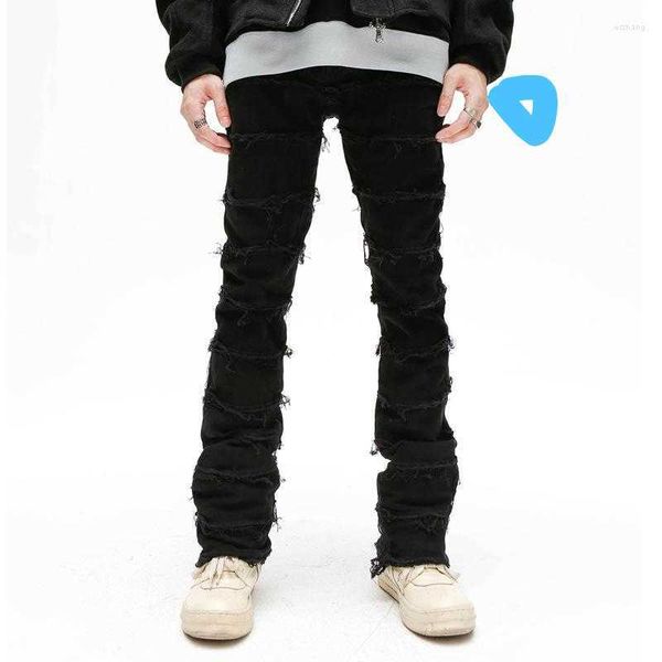 men's jeans men's mens retro patchwork flared pants grunge wild stacked ripped long trousers straight y2k baggy washed faded for, Blue
men's jeans men's mens retro patchwork flared pants grunge wild stacked ripped long trousers straight y2k baggy washed faded for, Blue