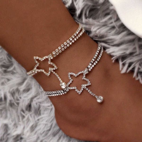 silver color hollow crystal star heart pendant anklets for women bling rhinestone summer beach tennis ankle chain foot jewellery 230719, Red;blue
silver color hollow crystal star heart pendant anklets for women bling rhinestone summer beach tennis ankle chain foot jewellery 230719, Red;blue