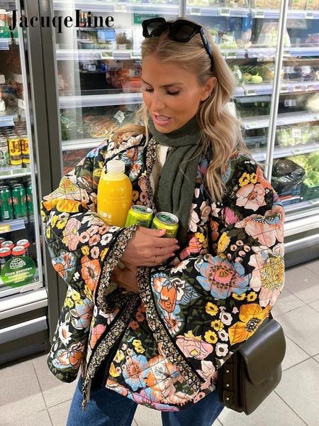 women's jackets jacuqeline fashion flower printed coat for women long sleeve thick warm cotton jacket winter elegant casual streetwear, Black;brown
women's jackets jacuqeline fashion flower printed coat for women long sleeve thick warm cotton jacket winter elegant casual streetwear, Black;brown
