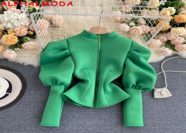 alphalmoda new stylish puff sleeve zipper cardigans women trendy bubble sleeve slim fit fashion solid jacket cute outfit6072865, Black
alphalmoda new stylish puff sleeve zipper cardigans women trendy bubble sleeve slim fit fashion solid jacket cute outfit6072865, Black