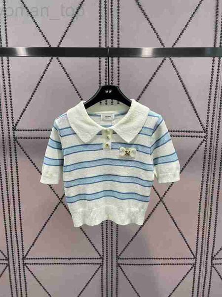 women's t-shirt designer ce23 spring/summer new letter embroidery decoration design stripe color block knitwear short sleeve fashion ve, White
women's t-shirt designer ce23 spring/summer new letter embroidery decoration design stripe color block knitwear short sleeve fashion ve, White