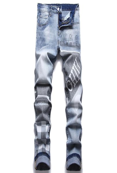 letter print stretch men039s jeans spring summer classic style fashion casual denim pants pantalones para hombre vaqueros2481192, Blue
letter print stretch men039s jeans spring summer classic style fashion casual denim pants pantalones para hombre vaqueros2481192, Blue