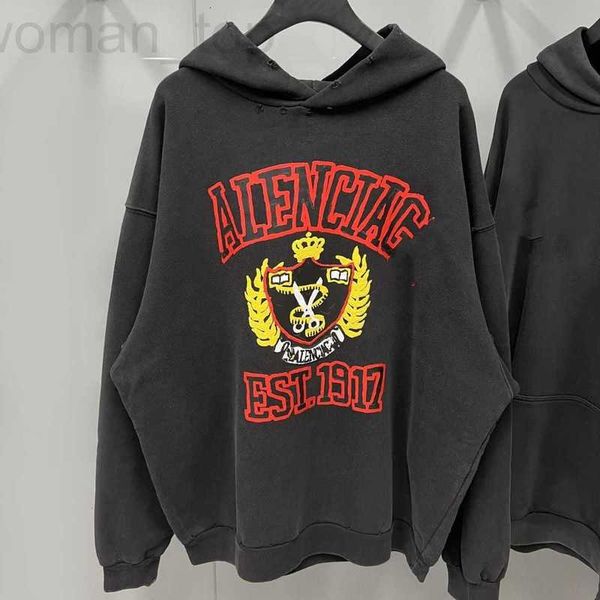 women's hoodies & sweatshirts designer correct version paris b home 2023 autumn/winter new 1917 crown crop scissors hoodie fb9v, Black
women's hoodies & sweatshirts designer correct version paris b home 2023 autumn/winter new 1917 crown crop scissors hoodie fb9v, Black