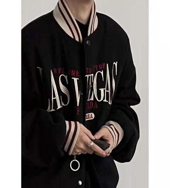 women039s jackets las vegas embroidery american vintage loose jacket men women coat single breasted long sleeve baseball unifor2594332, Black;brown
women039s jackets las vegas embroidery american vintage loose jacket men women coat single breasted long sleeve baseball unifor2594332, Black;brown
