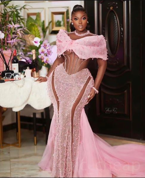 2023 april aso ebi pink mermaid prom dress beaded crystals see through evening formal party second reception birthday engagement gowns dress, Black
2023 april aso ebi pink mermaid prom dress beaded crystals see through evening formal party second reception birthday engagement gowns dress, Black
