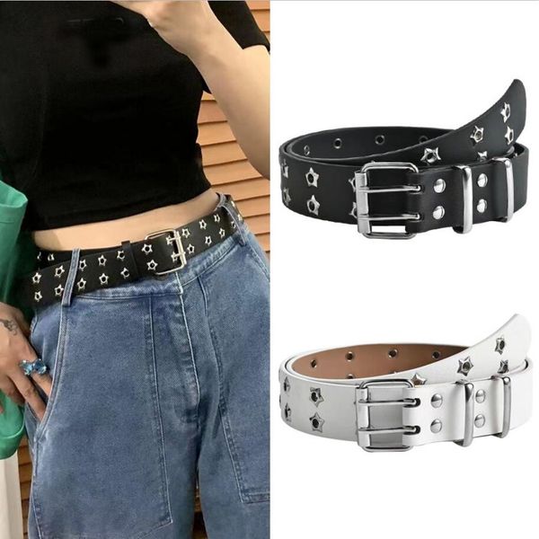 star belt double exhaust eyelet belt women's fashion versatile casual punk jeans decorative belts, Black;brown
star belt double exhaust eyelet belt women's fashion versatile casual punk jeans decorative belts, Black;brown