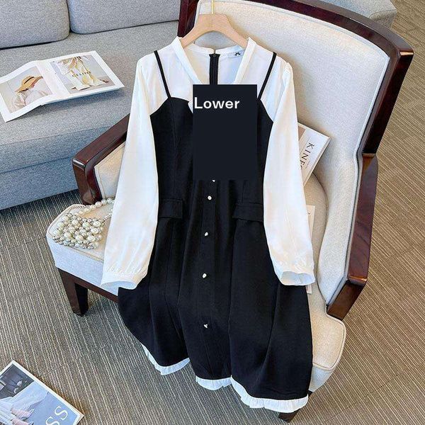 fat sister l size womens dress stitching tie medium long spring style, Black;gray
fat sister l size womens dress stitching tie medium long spring style, Black;gray