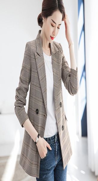 women blazer jacket spring 2020 new casual long sleeve plaid ladies blazer korean version slim temperament women suit jacket 4xl4193597, White;black
women blazer jacket spring 2020 new casual long sleeve plaid ladies blazer korean version slim temperament women suit jacket 4xl4193597, White;black