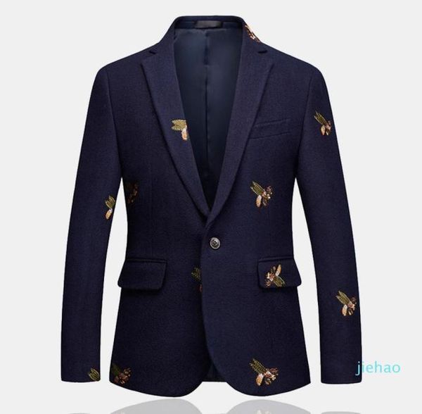 fashion mens one button blazer bee embroidery wedding smart casual slim fit jacket big size 6xl navy blue clothes ma4991934, White;black
fashion mens one button blazer bee embroidery wedding smart casual slim fit jacket big size 6xl navy blue clothes ma4991934, White;black