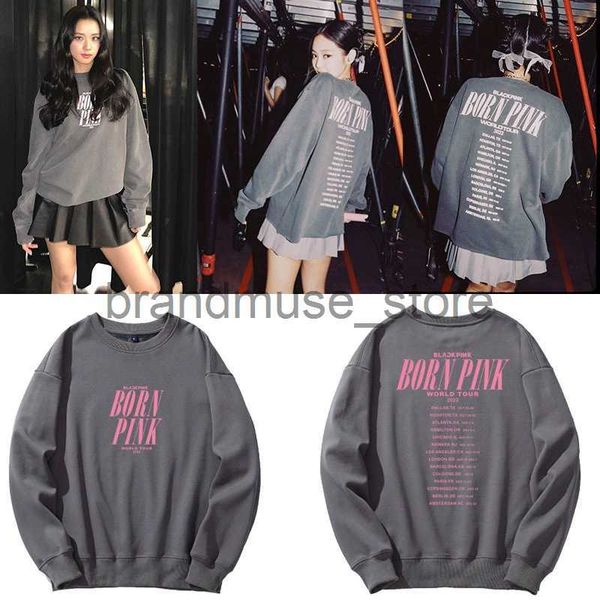 women's hoodies sweatshirts bpink hoodie born pink vocal concert same cotton hooded sweatshirt k pop women's clothing j230803, Black
women's hoodies sweatshirts bpink hoodie born pink vocal concert same cotton hooded sweatshirt k pop women's clothing j230803, Black