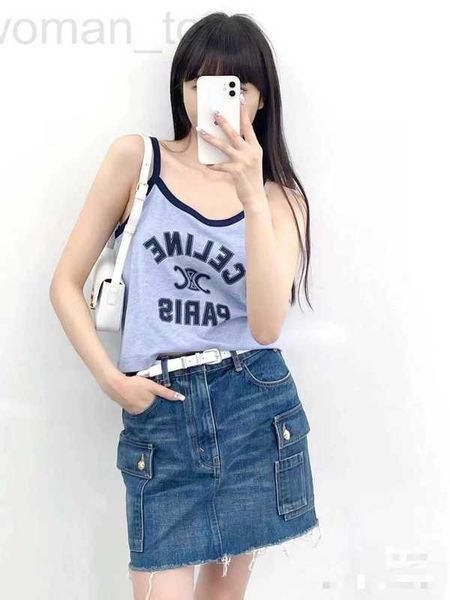 women's tanks & camis designer gaoding 23 spring/summer ce home haze blue new product triumphal arch slim fit on a thin camisole k2nv, White
women's tanks & camis designer gaoding 23 spring/summer ce home haze blue new product triumphal arch slim fit on a thin camisole k2nv, White