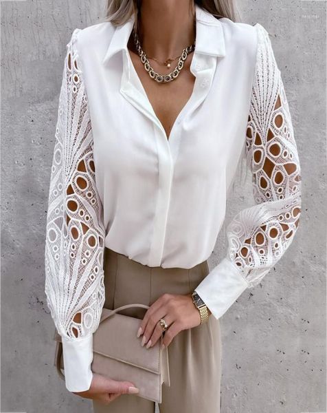 women039s blouses shirts elegant solid white lace blouse women autumn crochet loose long sleeve shirt female hollow offi8808599
women039s blouses shirts elegant solid white lace blouse women autumn crochet loose long sleeve shirt female hollow offi8808599