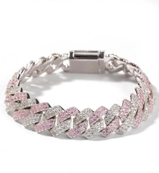 white pink cubic zirconia ice out two tone link chain bracelets can open lock women men bling cz rapper jewelry7703560, Black
white pink cubic zirconia ice out two tone link chain bracelets can open lock women men bling cz rapper jewelry7703560, Black