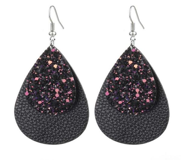 13 colors classic sequin glitter pu leather dangle earrings for women personalized star teardrop jewelry statement earrings wholes5257283, Silver
13 colors classic sequin glitter pu leather dangle earrings for women personalized star teardrop jewelry statement earrings wholes5257283, Silver