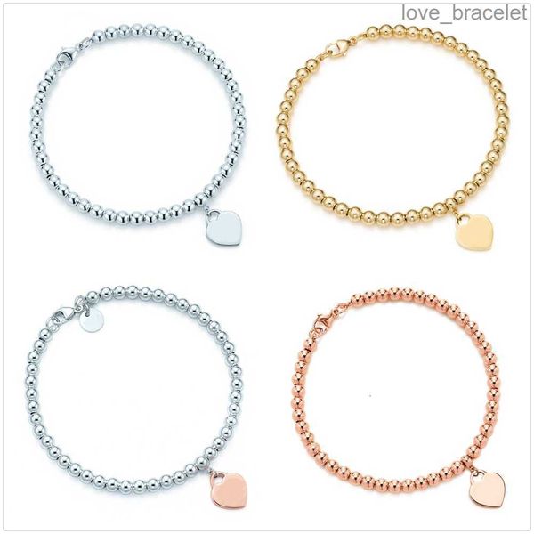 fashion 925 sterling silver tag love heart bracelets original classic t beaded bracelet 4mm rose gold bead man women jewelry lovers gifts wi, Black
fashion 925 sterling silver tag love heart bracelets original classic t beaded bracelet 4mm rose gold bead man women jewelry lovers gifts wi, Black