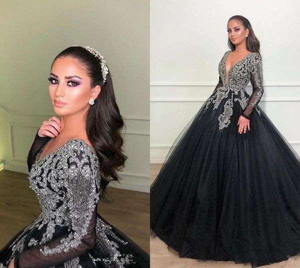 african black ball gown prom dresses long sleeve 2019 formal deep v neck luxury beading lace applique tulle arabic evening dress p3891907, Black;red
african black ball gown prom dresses long sleeve 2019 formal deep v neck luxury beading lace applique tulle arabic evening dress p3891907, Black;red