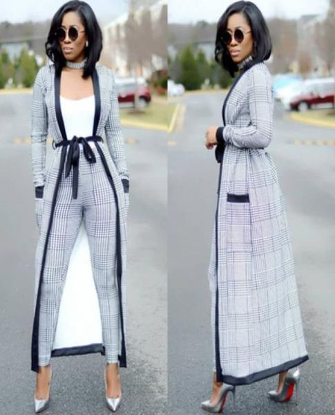 2 piece set 2018 fashion women plaid long trench cardigan and bodycon pants suit summer two piece outfits4521583, White
2 piece set 2018 fashion women plaid long trench cardigan and bodycon pants suit summer two piece outfits4521583, White