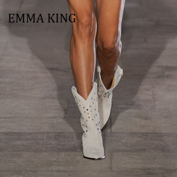 boots autumn and winter ankle boots chunky low heel pointed toe suede boots embossed rivet western cowboy boots fashion casual shoes 230803, Black
boots autumn and winter ankle boots chunky low heel pointed toe suede boots embossed rivet western cowboy boots fashion casual shoes 230803, Black